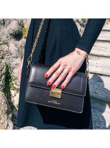 ATELIERS SAINT GERMAIN Leder-Umhängetasche in Schwarz - (B)22 x (H)14 x (T)6 cm