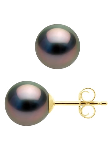 ATELIERS SAINT GERMAIN Gold-Ohrstecker mit Tahitizuchtperlen