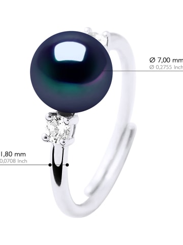 ATELIERS SAINT GERMAIN Silber-Ring mit Edelsteinen und Süßwasserzuchtperle