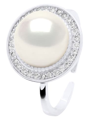 ATELIERS SAINT GERMAIN Zilveren ring met edelstenen en zoetwaterkweekparel