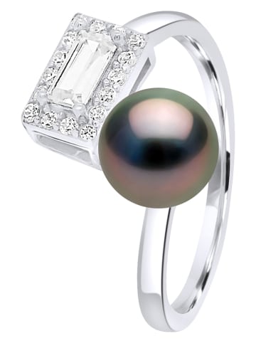 ATELIERS SAINT GERMAIN Zilveren ring met edelstenen en tahitikweekparel