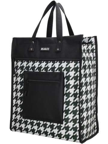 Beagles Torba w kolorze czarno-białym na zakupy - 35 x 42 x 17 cm