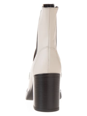 Lazamani Leder-Boots in Creme