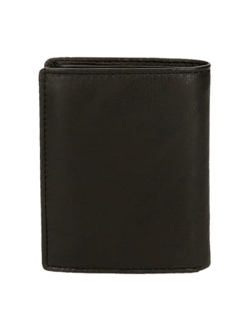 Pepe Jeans Leren portemonnee "Badge" zwart - (B)8,5 x (H)10,5 x (D)1 cm