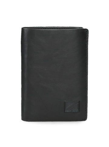 Pepe Jeans Skórzany portfel "Chief" w kolorze czarnym - 8,5 x 11,5 x 1 cm