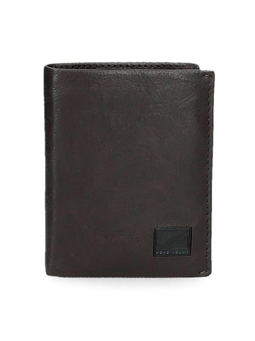 Pepe Jeans Skórzany portfel "Chief" w kolorze brązowym - 8,5 x 10,5 x 1 cm