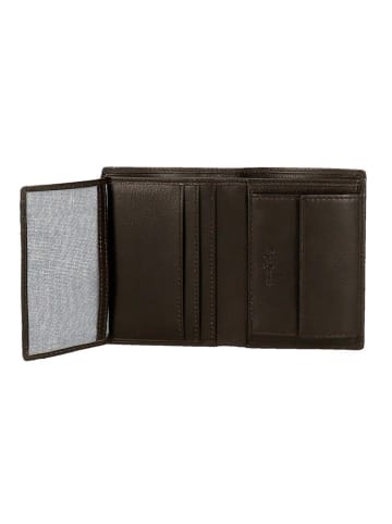 Pepe Jeans Skórzany portfel "Strand" w kolorze brązowym - 8,5 x 11,5 x 1 cm
