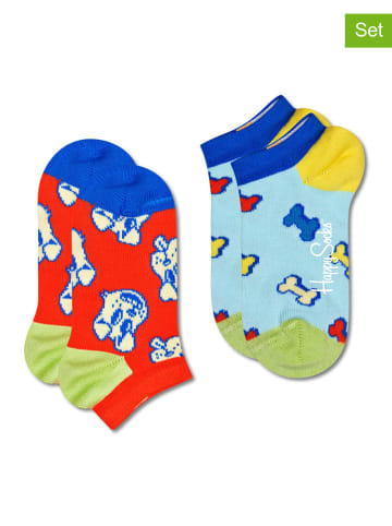 Happy Socks Skarpety (2 pary) w kolorze błękitno-czerwonym