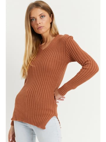 Milan Kiss Pullover in Hellbraun