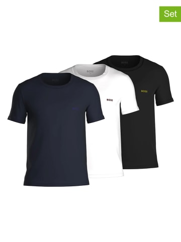 Hugo Boss 3-delige set: shirts wit/zwart/donkerblauw