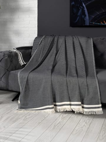 Colourful Cotton Wohndecke in Grau