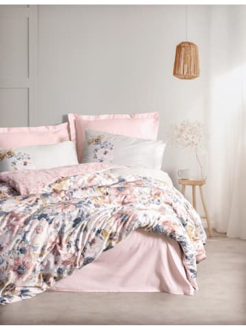 Colourful Cotton Satijnen beddengoedset lichtroze/meerkleurig