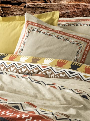 Colourful Cotton Komplet pościeli renforcé w kolorze beżowym