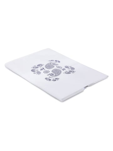 Colourful Cotton Opbergtas wit/blauw - (B)64 x (H)35 x (D)41 cm