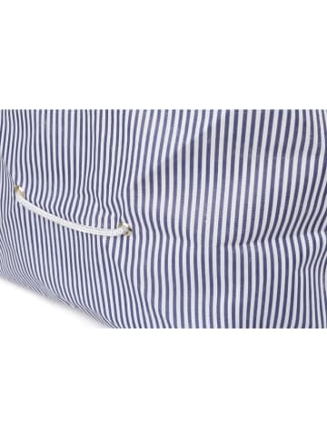 Colourful Cotton Aufbewahrungstasche in Weiß/ Blau - (B)64 x (H)35 x (T)41 cm