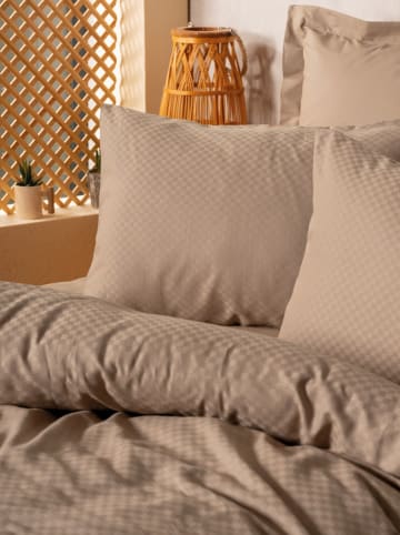 Colourful Cotton Renforcé-Bettwäsche-Set in Beige