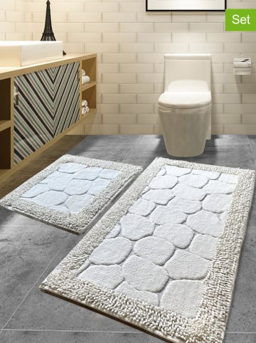Colourful Cotton 2er-Set: Badvorleger in Creme