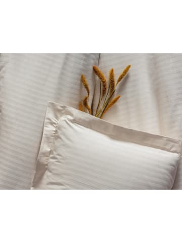 Colourful Cotton Satin-Bettwäsche-Set in Creme