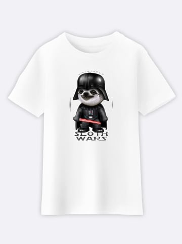 WOOOP Koszulka "Sloth wars" w kolorze białym