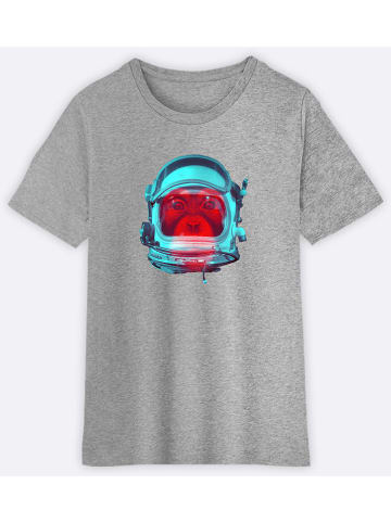 WOOOP Koszulka "Space Monkey" w kolorze szarym
