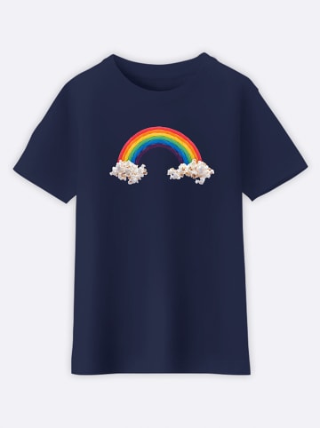 WOOOP Koszulka "Candy rainbow" w kolorze granatowym