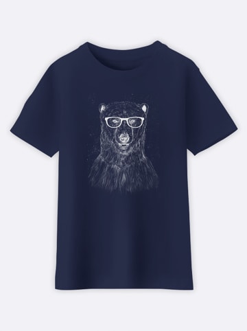WOOOP Shirt "Geek bear" donkerblauw