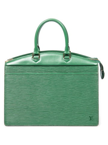 Louis Vuitton Tweedehands leren handtas groen - (B)36 x (H)26 x (D)17 cm