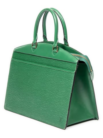 Louis Vuitton Tweedehands leren handtas groen - (B)36 x (H)26 x (D)17 cm