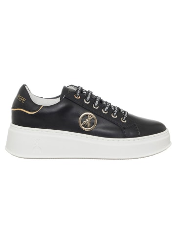 Patrizia Pepe Leder-Sneakers in Schwarz