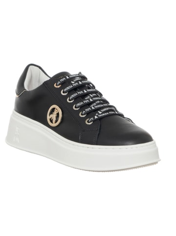Patrizia Pepe Leder-Sneakers in Schwarz