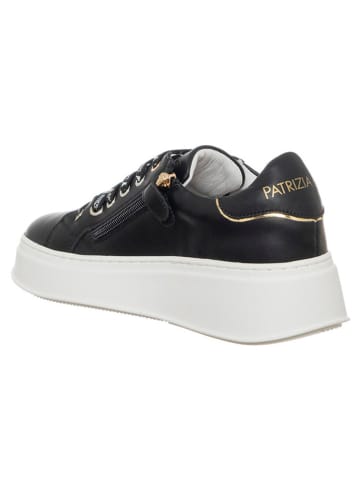 Patrizia Pepe Skórzane sneakersy w kolorze czarnym