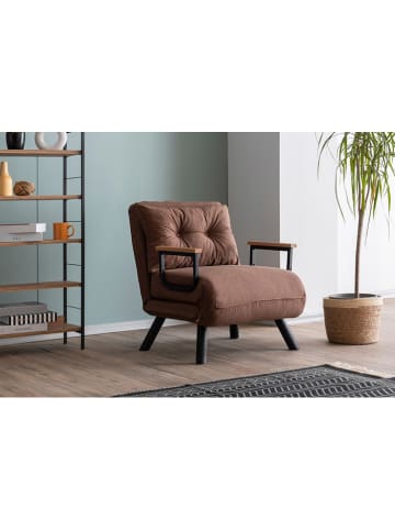 Evila Schlafsessel "Sandro" in Braun - (B)78 x (H)69 x (T)50 cm