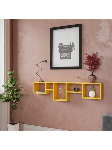 Evila Wandmeubel geel - (B)120 x (H)32 x (D)17 cm