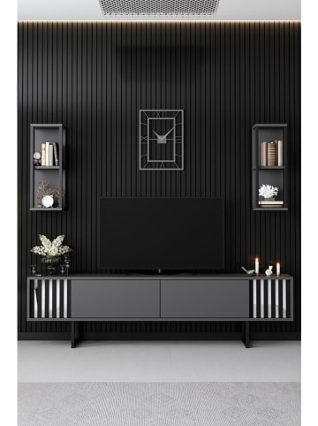 Evila 3-delige tv-meubelset zwart