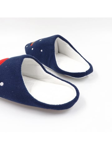 Confly Pantoffels donkerblauw/meerkleurig