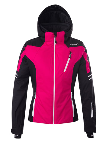 Hyra Kurtka narciarska "Les Deux Alpes" w kolorze różowo-czarnym
