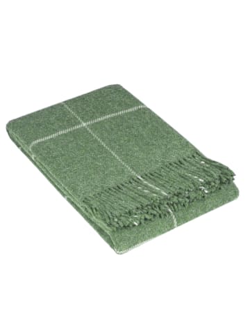 Lanzaretti Wollen plaid groen - (L)200 x (B)140 cm