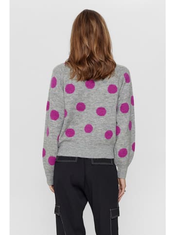 NÜMPH Sweter "Ellen" w kolorze szaro-fioletowym