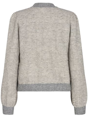 NÜMPH Sweter "Zita" w kolorze szaro-kremowym