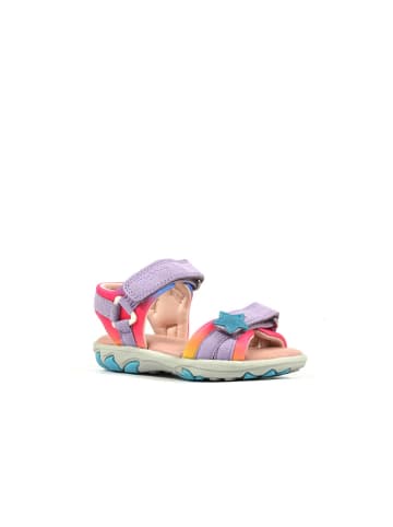 Richter Shoes Sandały w kolorze fioletowym ze wzorem