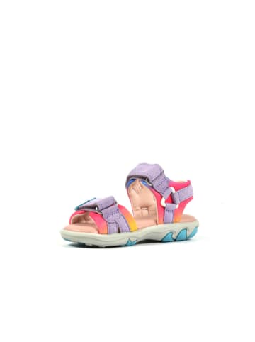 Richter Shoes Sandały w kolorze fioletowym ze wzorem