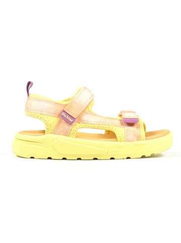 Richter Shoes Sandały w kolorze jasnoróżowo-żółtym