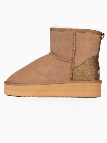 NICEBAY Leren winterboots "Abbyly" camel