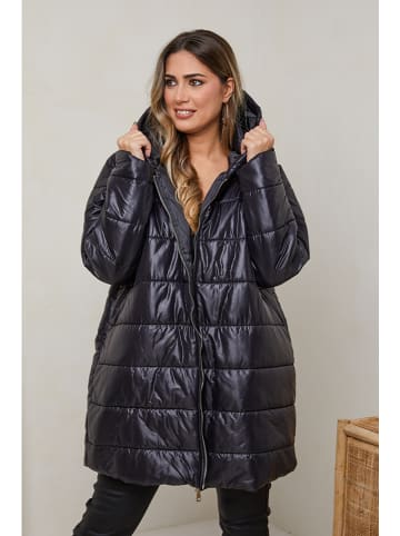 Plus Size Company Płaszcz pikowany "Antsia" w kolorze czarnym