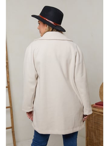 Plus Size Company Płaszcz przejściowy "Bristol" w kolorze kremowym