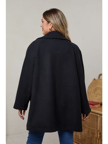 Plus Size Company Płaszcz przejściowy "Bristol" w kolorze czarnym
