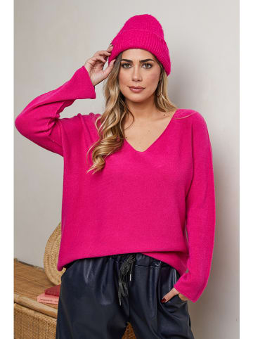 Plus Size Company Sweter "Calone" w kolorze różowym