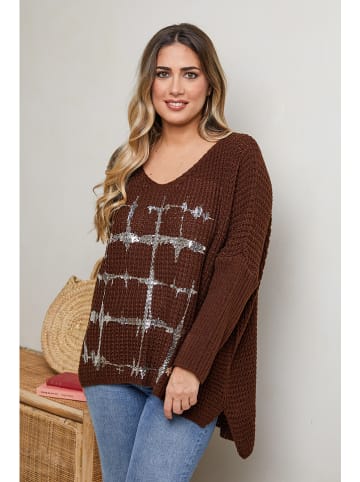 Plus Size Company Pullover "Chris" in Braun