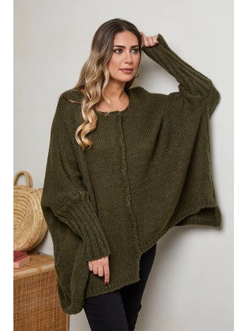 Plus Size Company Sweter "Cluz" w kolorze khaki