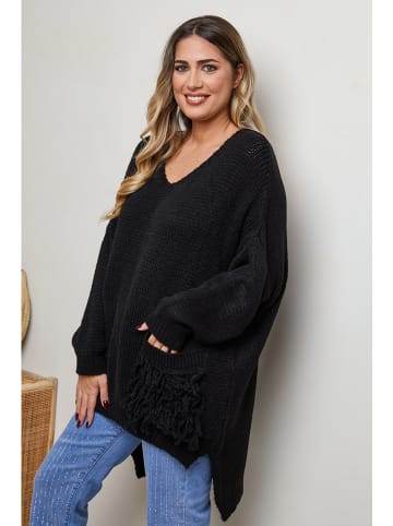 Plus Size Company Pullover "Coralis" in Schwarz